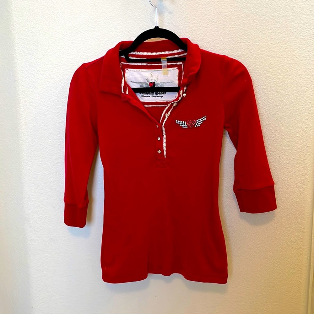 Women’s Twisted Heart blinged shirt